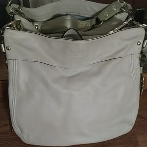 Coach Zoe ivory soft leather hobo